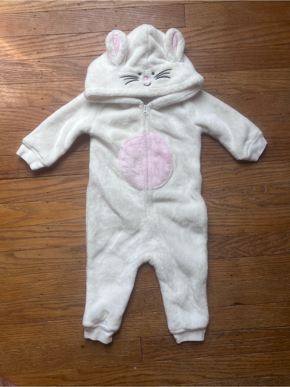 Children’s Place Hooded Plush Baby Bunny One-Piece Jumpsuit size 6-9 month